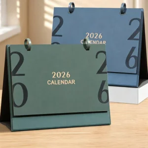 Manufacturer Batch Custom Spiral Binding Desktop Table Calendar Printing Service with Hard Cover and UV Printing on Art Paper