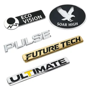 Manufacturer Custom 3D ABS Plastic Chrome Electroplate Auto Badge Emblem Self-Adhesive Sticker for Car Grill