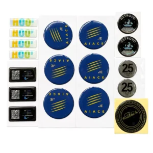 Manufacturer Custom 3D Label Printing Black Background Personalized Logo 3D Dome Sticker