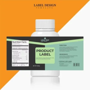 Manufacturer Custom Adhesive Durable Food-Grade Supplement Bottle Labels