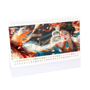 Manufacturer Custom Paper Printing Calendar with Landscape or Portrait Table Design