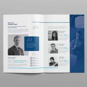 Manufacturer Custom Printed Booklet Catalogue Brochure with Coated Paper and Perfect Binding