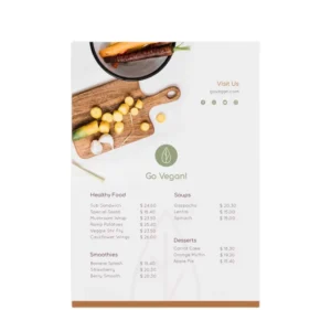 Manufacturer Custom Restaurant Paper Menu Folder Leaflet Printing with Design Service