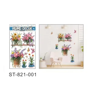 Manufacturer Customized Wall Stickers with Floral Vine Patterns, Waterproof PVC