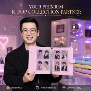 Manufacturer Macaron Color Waterproof Acid-Free Adjustable Inner Pages 6-Ring Kpop Photo Card A5 Binder
