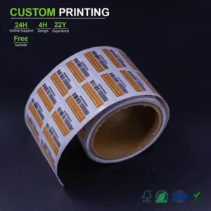 Manufacturer OEM ODM Custom Waterproof Adhesive Vinyl Roll Sheet Product Packaging Brand Labels Stickers
