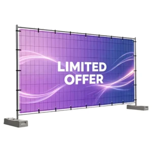 Manufacturer Personalized Outdoor Hanging Mesh Fence Fabric Banner Waterproof Lightweight