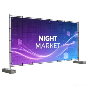 Manufacturer Personalized Outdoor Hanging Mesh Fence Fabric Banner Waterproof Reusable Polyester