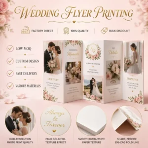 Manufacturer Premium Quality Fashionable Wedding Book Printing Offset Printed Customized Sizes Low MOQ Vivid Colors Flyers