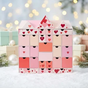 Manufacturer Reusable Customized Luxury Advent Calendar Custom 30 Days Advent Calendar Box Paper Boite Cadeau with Small Drawer