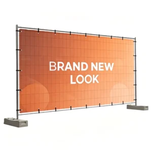 Manufacturers Personalized Outdoor Hanging Mesh Fence Fabric Banner Waterproof Reusable Portable