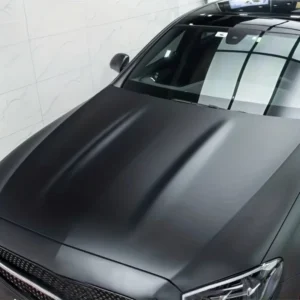 Matte Black Metallic Car Vinyl Wrap Sticker, 1.52 x 18 m