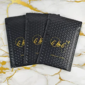 Matte Black Waterproof Poly Bubble Padded Mailers for Jewelry and Cosmetics Packaging