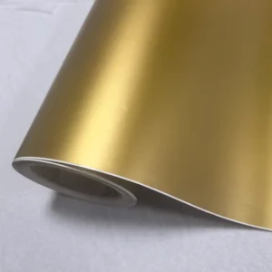 Matte Gold Self-Adhesive PVC Film Printing Lettering Window Instant Sticker Double-Sided Matte Gold Vinyl Film