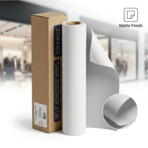 Matte Self Adhesive Vinyl Sticker Roll 1.27x50m with Air Release Liner for Store Window Decals