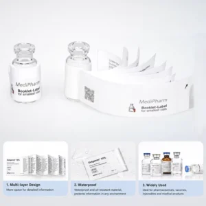 Medical Aesthetic Multi-Layer Peel-Off Label for Botox Hyaluronic Acid Vial Bottle Packaging OEM