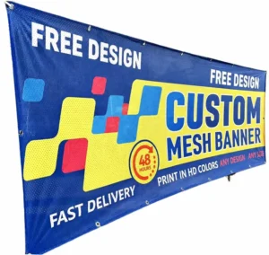 Mesh Outdoor UV Resistant Waterproof Polyester Personalized Logo Digital Printing Advertising Fence Banner Covering