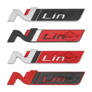 Metal N Line Badge Sticker for i30, Sonata, Elantra, Veloster, Kona, Tucson