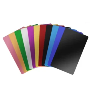 Metal Nameplate Business Card Blank Sheet Aluminum Laser Marking Digital Printing