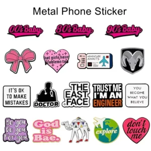 Metal Phone Stickers Customized Modern Metal Soft Enamel Fashion Stickers with Custom From China Various Phone Case Stickers