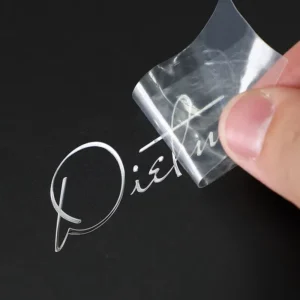 Metallic Gold Foil 3D UV DTF Transfer Stickers for Gift Packaging