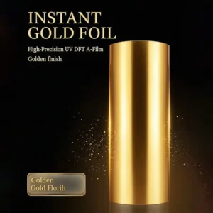 Metallic Gold Foil UV DTF Transfer Film, 30/60 cm x 100 m