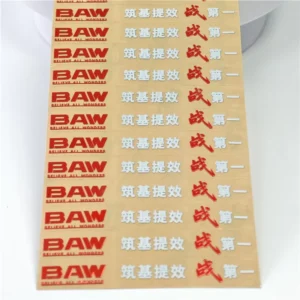 Metallic Letter Labels Custom Thin Electroformed Nickel 3D Logo Transfer Decals with 3M Adhesive