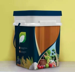 Metallic-Look IML PP Paint Bucket, Scratch-Proof Glossy Plastic Container with Custom Printing