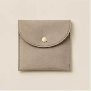 Microfiber Jewelry Envelope with Curved Flap for Gift Packaging
