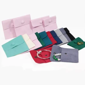 Microfiber Jewelry Packaging Gift Pouch for Necklace Bracelet Ring and Earrings