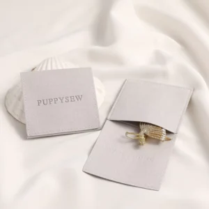 Microfiber Jewelry Pouch Bag Jewelry Envelope Pouches for Earrings and Necklaces With Logo