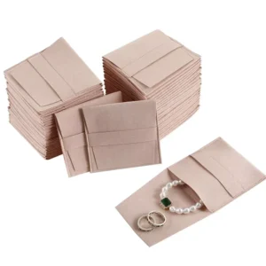 Microfiber Jewelry Pouch Envelope Packaging Bag No Logo