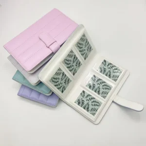 Mini 108-Pocket 3-Inch Photo Album with PU Leather Cover and PP Pages for ID and Trading Cards