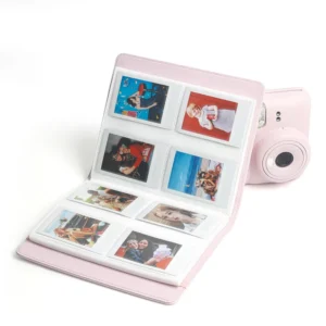 Mini 3 Inch Photo Album, 288 Photos, DIY PU Leather Cover, Star Design