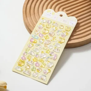 Mini 3D PVC Crystal Cat Glitter Animal Stickers