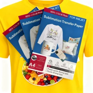 Mini A4 Photo Paper Sublimation Transfer Film for DTF Digital Printing, Dark-Colored Inkjet-Compatible Film