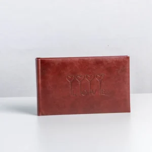 Mini Book-Bound 4×6 Photo Album, 50 Photos, Vintage Design, Portable PU Leather