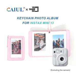 Mini Keychain Photo Album Compatible with Mini Instant Camera Photos 3-Inch Baby Wedding 28-Pocket Album