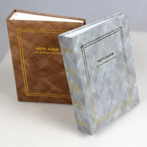 Mini Portable 6-Inch Leather Photo Album with 200 Pages for Weddings, Families, and Friends