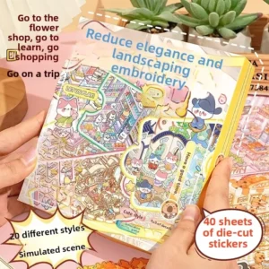 Miniature 3D Stackable House Sticker Educational DIY Toy for Girls