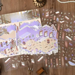 Miniature Scenery Sticker Set for Stress Relief