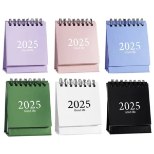 Minimalist Morandi Mini Printing Calendar Creative Desktop Decoration Plan Check in Notebook English Version