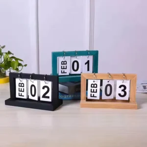 Minimalist Wooden Desk Calendar Ornament