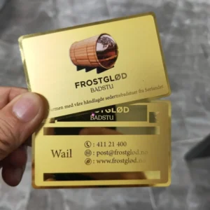 Mirror Polished Stainless Steel Metal Business Cards, Custom Laser Engraving, VIP Loyalty Membership