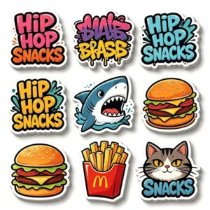 Mixed Style Self-Adhesive Vinyl Sticker Pack Die Cut Custom Stickers