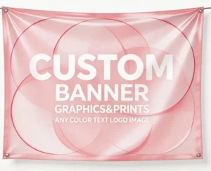 Model 001 PVC Custom Banner with UV Printing Waterproof UV Resistant Easy Assembly Hanging Sign