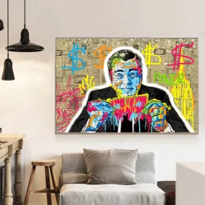 Modern Art Deco Square Canvas Portrait Posters Prints Single-Piece Package Leonardo Dicaprio Easter Home Decor