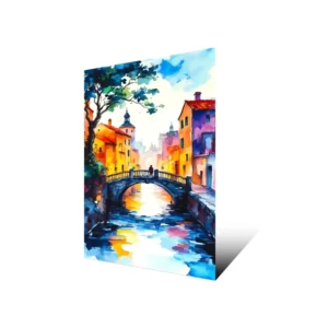 Modern Artistic Cityscape Canvas Art Poster HD Inkjet Printing Impressionist Street Landscape Painting for Living Room