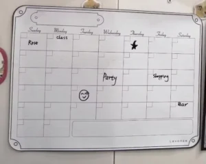 Modern Christmas Fridge Stickers Dry Erase Calendar Whiteboard Sticker Notice Board Week Planner Menu Drawing Message Magnetic