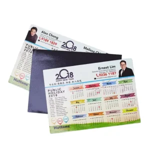 Modern Eco-Friendly Custom Printed Magnetic Fridge Calendar Real Estate Agent Personalized Photo Business Info Yearly Schedule